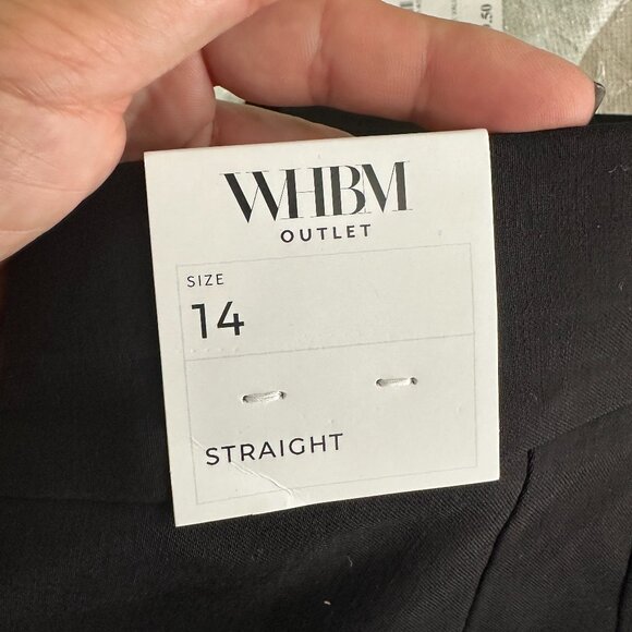 NWT White House Black Market Pullon Straight Capri Black 14 #WHBM15 - Picture 4 of 9